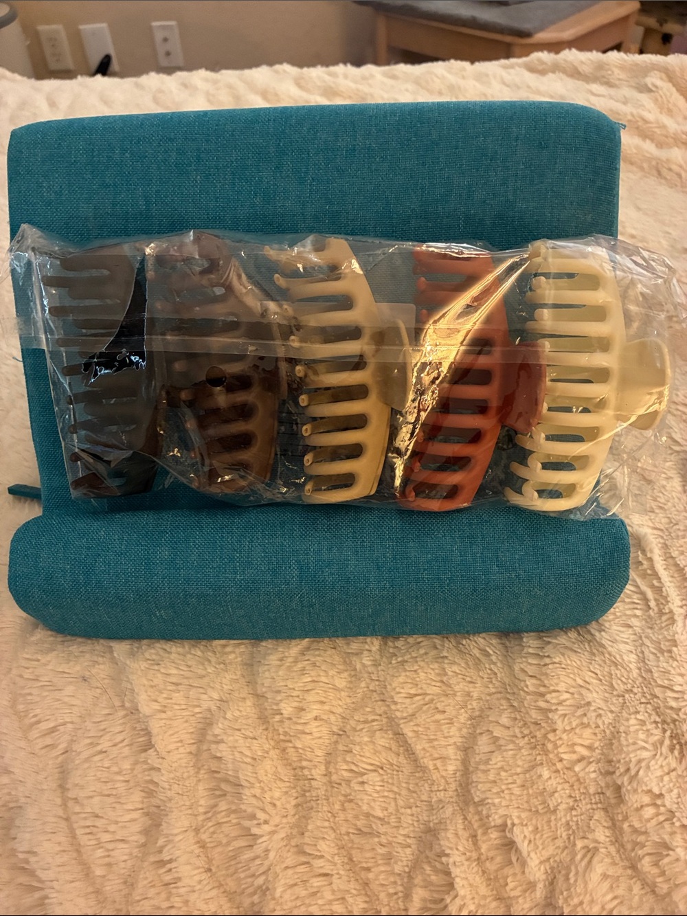 Hair Clip Set in Brown, Tan, Cream, Rust, and Black